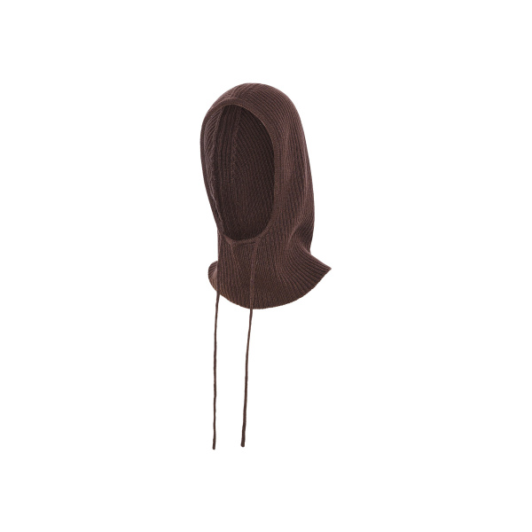 Yves Salomon Cashmere Knit Balaclava in Brown | Hats | Coveti