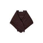 Yves Salomon Cashmere Knit Bandana in Brown | Scarves | Coveti