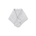 Yves Salomon Cashmere Knit Bandana in Light Grey | Scarves | Coveti