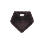 Yves Salomon Cashmere Lambskin Shearling Bandana in Brown | Scarves | Coveti