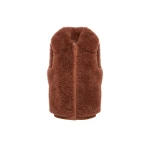 Yves Salomon Cashmere Lambskin and Merino Knit Gilet in Brown | Vests | Coveti