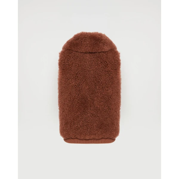 Yves Salomon Cashmere Lambskin and Merino Knit Gilet in Brown | Vests | Coveti