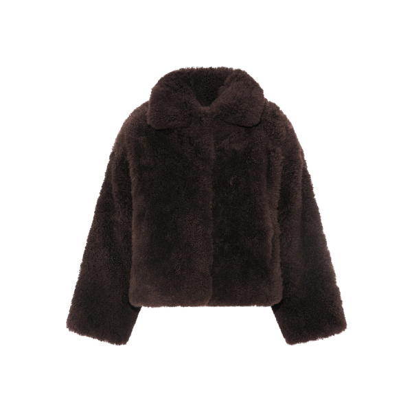 Yves Salomon Cashmere Lambskin and Merino Knit Jacket in Brown | Women | Coveti