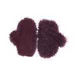 Yves Salomon Cashmere Wool Knit Mittens with Cashmere Lambskin in Bordeaux | Gloves | Coveti