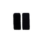 Yves Salomon Cashmere Wool and Rex Rabbit Fur Fingerless Gloves in Black | Gloves | Coveti