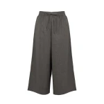 Yves Salomon Cashmere and Cotton Culottes in Grey | Wide leg pants | Coveti