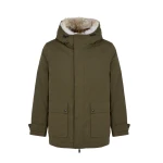 Yves Salomon Cotton-Blend Parka with Coyote and Rabbit Fur in Dark Khaki | Men Jackets | Coveti