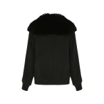 Yves Salomon Cropped Cashmere Wool Jacket with Fox Fur Collar in Black | Women | Coveti