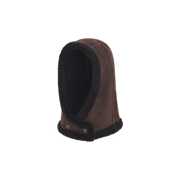 Yves Salomon Curly Merino Lambskin Hood in Brown | Women | Coveti