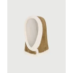 Yves Salomon Curly Merino Lambskin Hood in Camel | Hats | Coveti