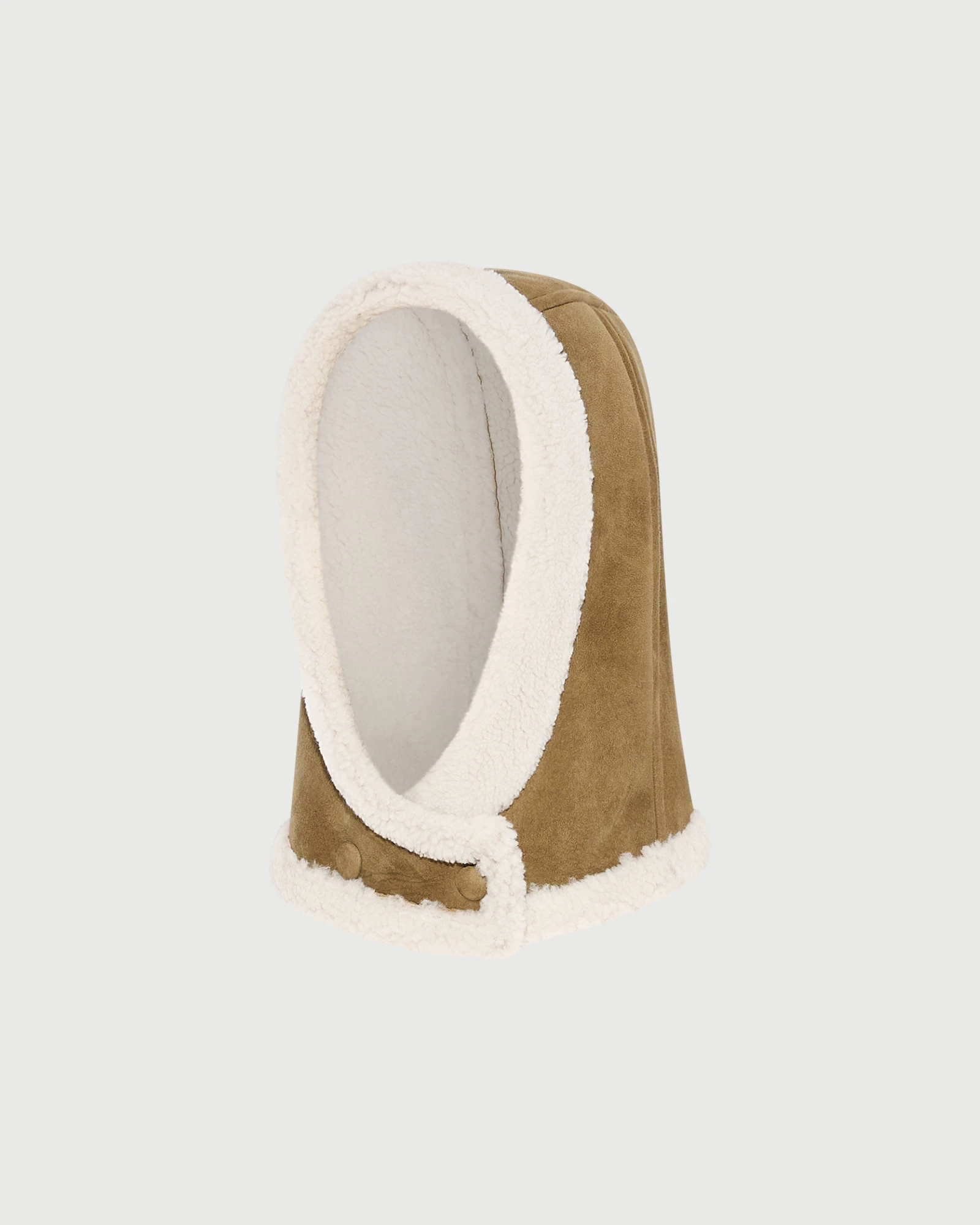 Yves Salomon Curly Merino Lambskin Hood in Camel Yves Salomon Curly Merino Lambskin Hood in Camel | Hats | Coveti