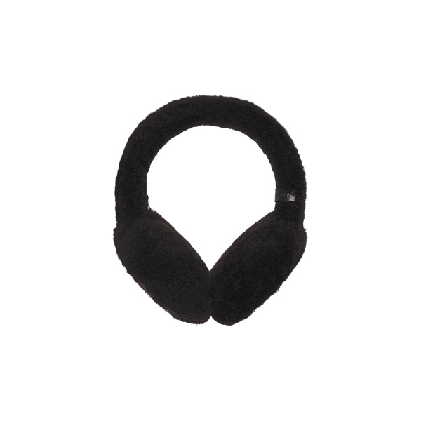 Yves Salomon Curly Merino Lambskin Shearling Earmuffs in Brown | Hats | Coveti