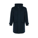 Yves Salomon Double-Faced Cashmere Hooded Coat in Navy | Men's Coats | Coveti