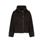 Yves Salomon Double-Sided Cashmere Wool Hooded Jacket in Brown | Jackets | Coveti