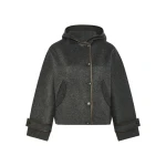 Yves Salomon Double-Sided Cashmere Wool Hooded Jacket in Grey | Jackets | Coveti