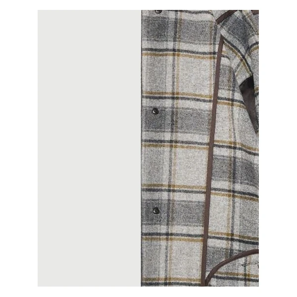 Yves Salomon Double-Sided Wool Coat with Check Interior in Grey | Men's Coats | Coveti