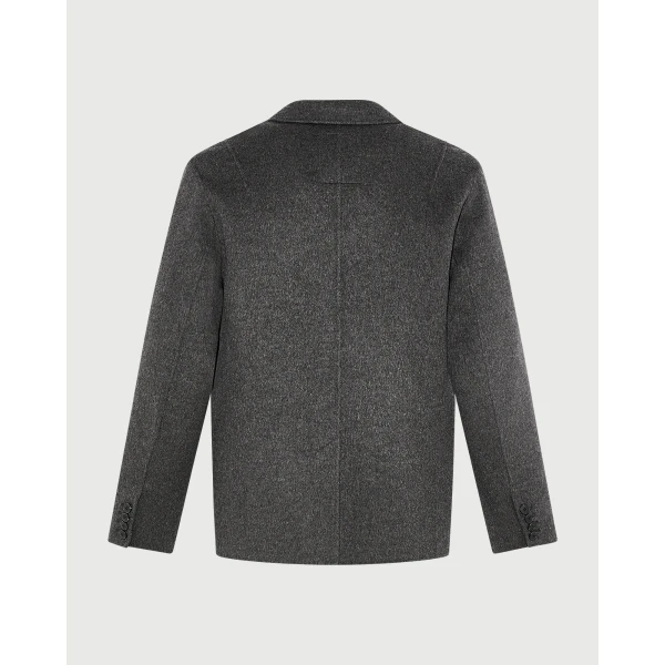 Yves Salomon Double-Sided Wool and Cashmere Blazer in Grey Marl | Men's Jackets | Coveti