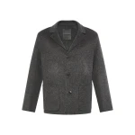 Yves Salomon Double-Sided Wool and Cashmere Blazer in Grey Marl | Men Jackets | Coveti