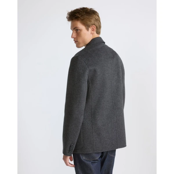 Yves Salomon Double-Sided Wool and Cashmere Blazer in Grey Marl | Men's Jackets | Coveti