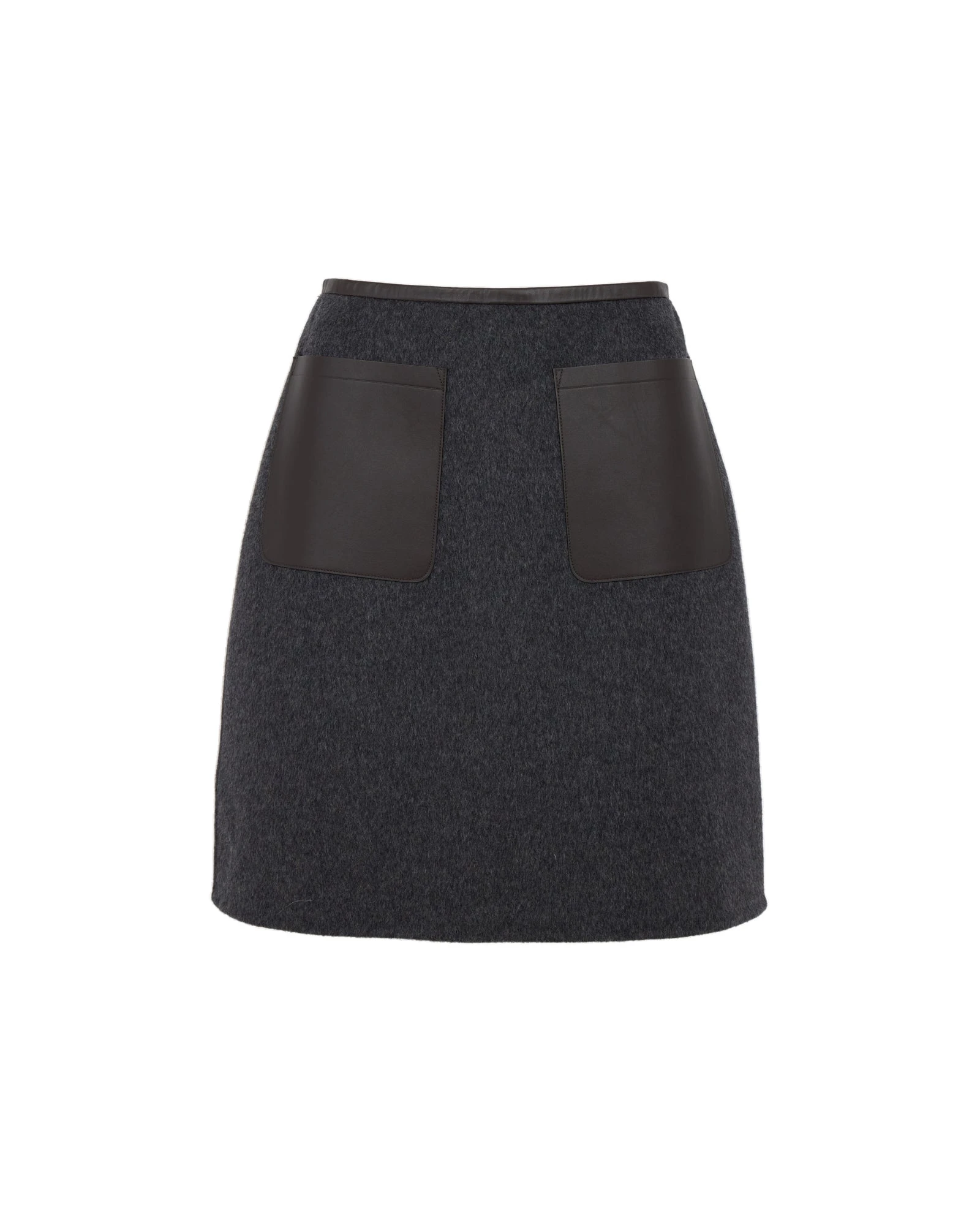 Yves Salomon Double-Sided Wool and Cashmere Skirt in Grey Yves Salomon Double-Sided Wool and Cashmere Skirt in Grey | Skirts | Coveti