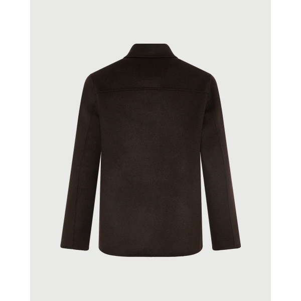 Yves Salomon Double-Sided Wool and Cashmere Workwear Jacket in Brown | Men's Jackets | Coveti