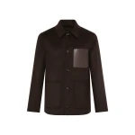 Yves Salomon Double-Sided Wool and Cashmere Workwear Jacket in Brown | Men's Jackets | Coveti