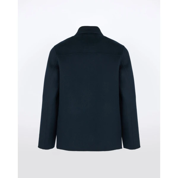 Yves Salomon Double-Sided Wool and Cashmere Workwear Jacket in Navy | Men's Jackets | Coveti