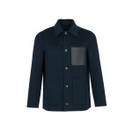 Yves Salomon Double-Sided Wool and Cashmere Workwear Jacket in Navy | Men Jackets | Coveti