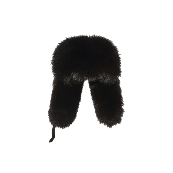 Yves Salomon Flannel and Fox Fur Ushanka in Brown | Women | Coveti