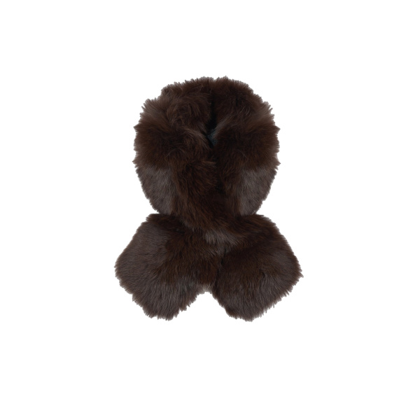 Yves Salomon Fox Fur Scarf in Brown | Women | Coveti