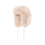Yves Salomon Fox Fur Ushanka Hat in Beige | Hats | Coveti