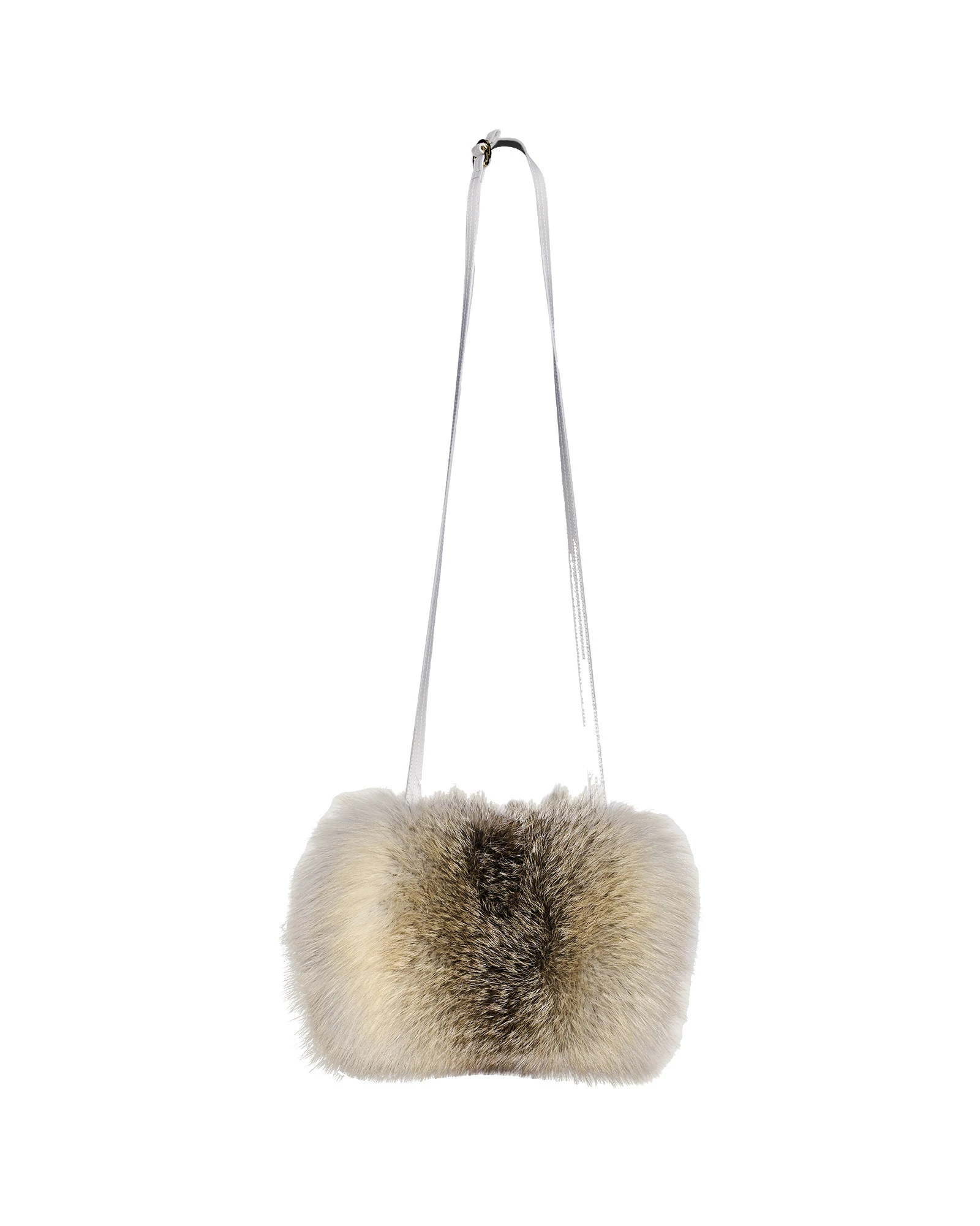 Yves Salomon Fox Fur and Leather Muff in Beige Yves Salomon Fox Fur and Leather Muff in Beige | Gloves | Coveti