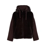 Yves Salomon Hooded Jacket in Mink Fur and Technical Fabric in Brown | Women | Coveti