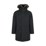 Yves Salomon Iconic Technical Cotton Parka with Fox and Rabbit Fur in Black | Men Jackets | Coveti