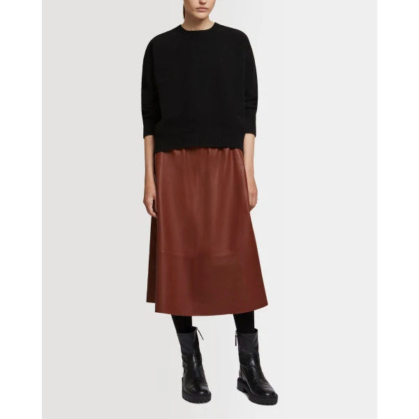 Yves Salomon Knit Jumper in Black | Sweaters | Coveti