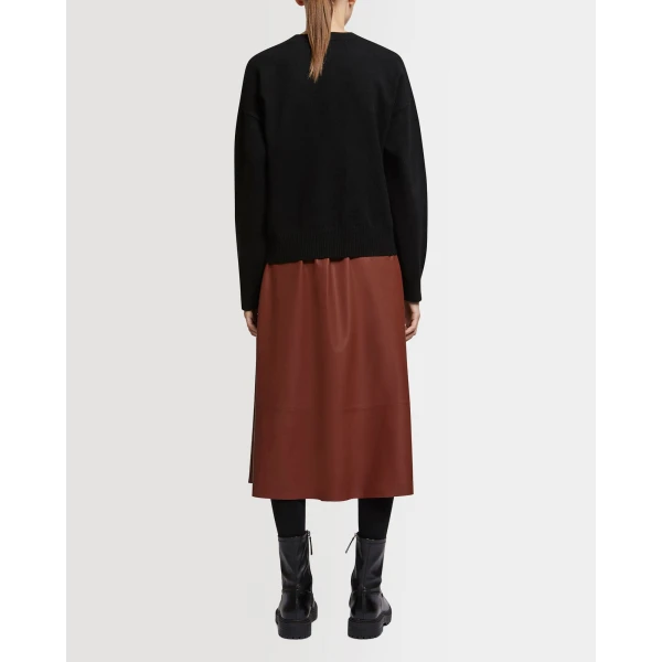 Yves Salomon Knit Jumper in Black | Sweaters | Coveti