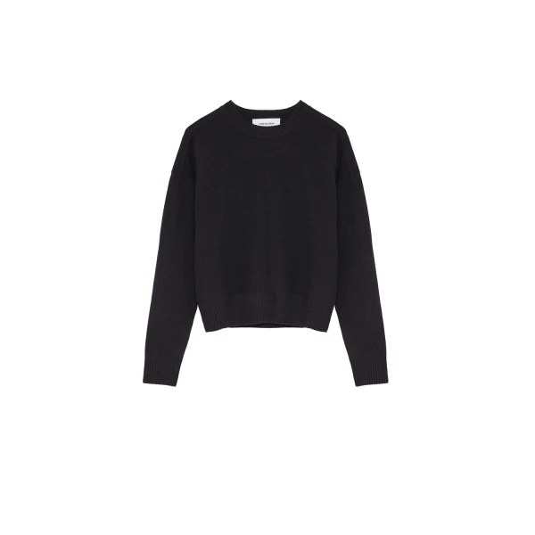 Yves Salomon Knit Jumper in Black | Women | Coveti