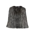 Yves Salomon Knitted Short Fox Fur Jacket in Fawn | Jackets | Coveti
