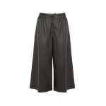 Yves Salomon Lambskin Leather Culottes in Brown | Women | Coveti