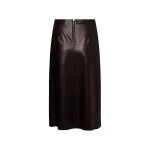 Yves Salomon Leather Fringe Wrap Skirt in Black | Women | Coveti