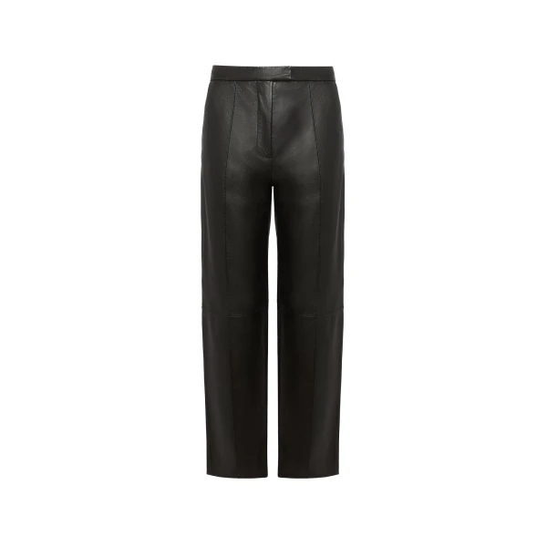Leather Tailored Trousers in Black