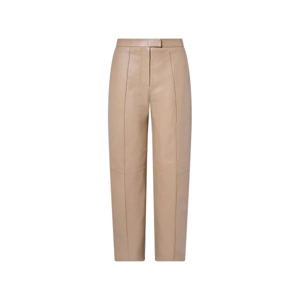 Leather Tailored Trousers in Grey
