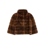Yves Salomon Long Hair Mink Jacket in Brown | Women | Coveti