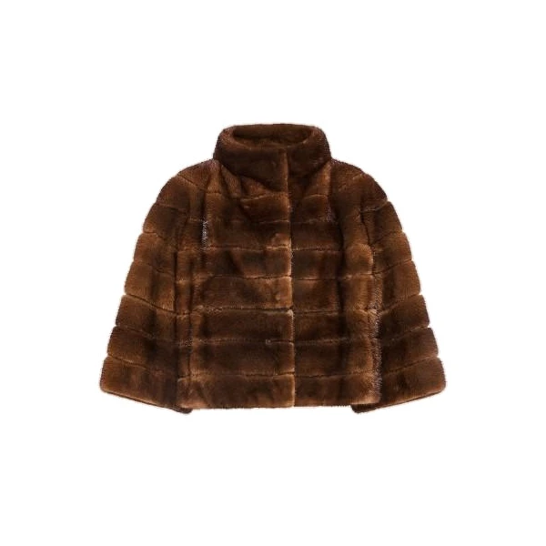 Yves Salomon Long Hair Mink Jacket in Brown | Women | Coveti