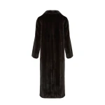 Yves Salomon Long-Haired Mink Long Coat in Black | Mink Coats | Coveti