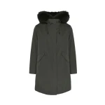 Yves Salomon Long Iconic Parka with Fox and Rabbit Fur in Grey | Women | Coveti