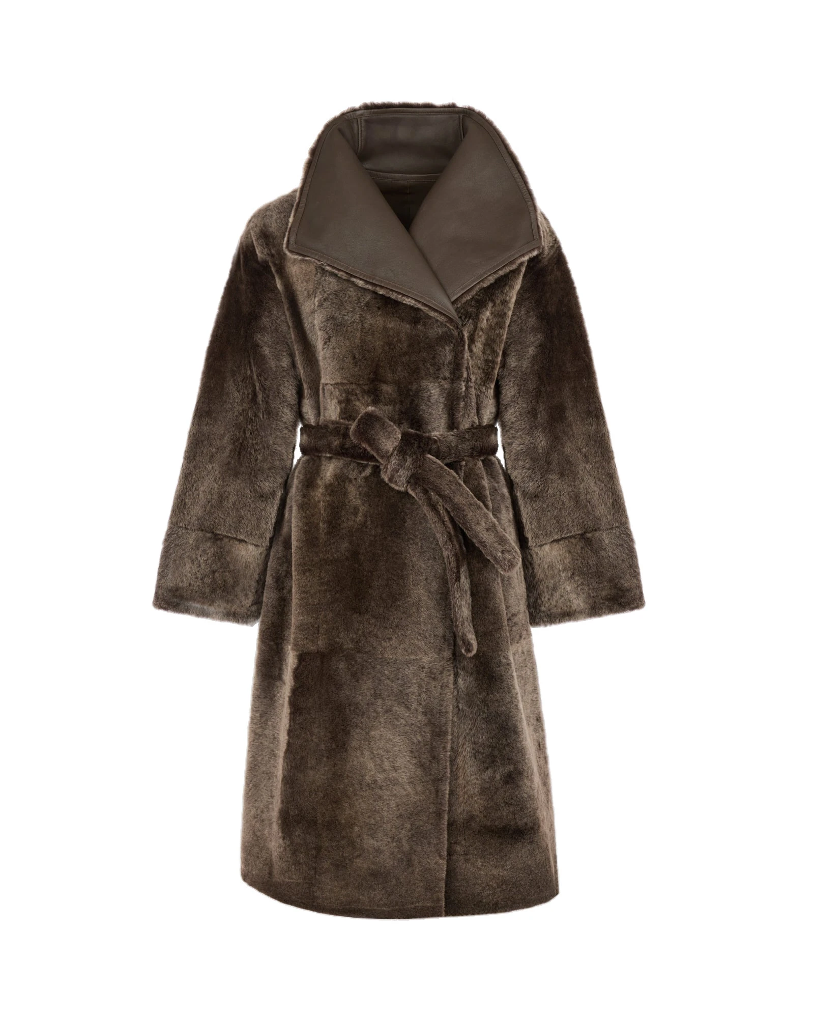Yves Salomon Long Reversible Lacon Lambskin Shearling Coat in Brown Yves Salomon Long Reversible Lacon Lambskin Shearling Coat in Brown | Shearling Coat | Coveti