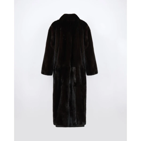 Yves Salomon Long Reversible Water-Repellent and Mink Fur Coat in Black | Coats | Coveti