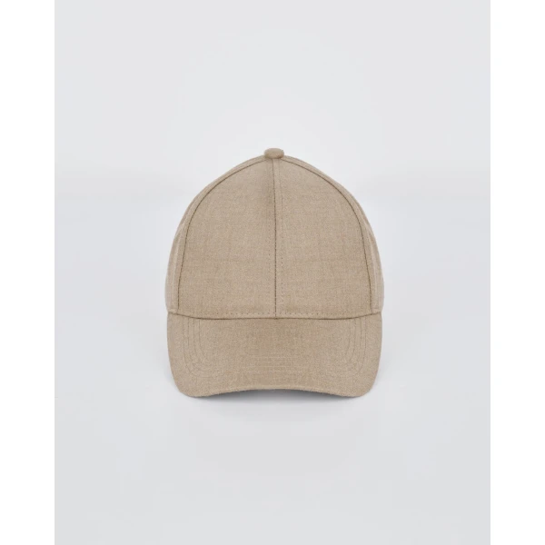 Yves Salomon Loro Piana Storm System Flannel Baseball Cap in Beige | Men's Hats | Coveti