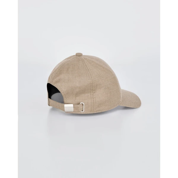 Yves Salomon Loro Piana Storm System Flannel Baseball Cap in Beige | Men's Hats | Coveti